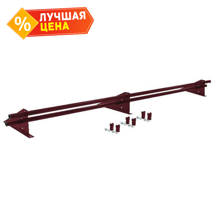 Снегозадержатель трубчатый для фальцевой кровли Optima RAL 3005 3м