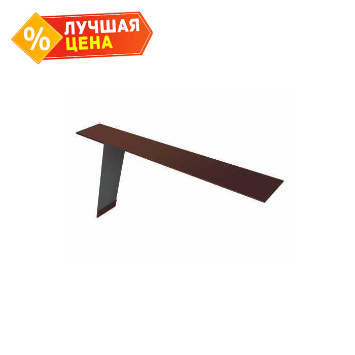 Планка карнизная фальц 130х80 0,5 PurLite Мatt RAL 8017 шоколад