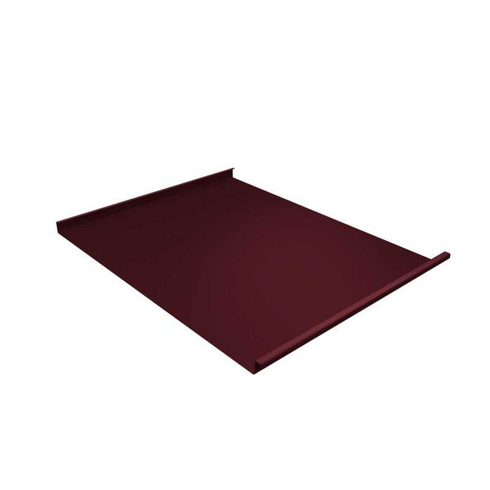 Фальцевая кровля Фальц двойной стоячий Grand Line 0,5 Satin RAL 3005 Красное Вино - фото №1