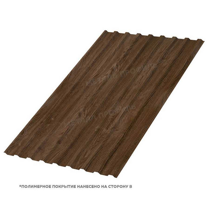 Профлист Металл Профиль МП-20 0,5 ECOSTEEL® матовый Мореный Дуб | A